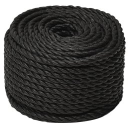 vidaXL Werktouw 14 mm 25 m polypropeen zwart