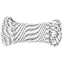 vidaXL Boottouw gevlochten 5 mmx250 m polyester wit