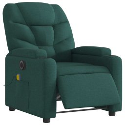 vidaXL Massagestoel elektrisch verstelbaar stof donkergroen
