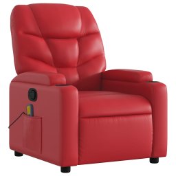 vidaXL Massagestoel verstelbaar kunstleer rood