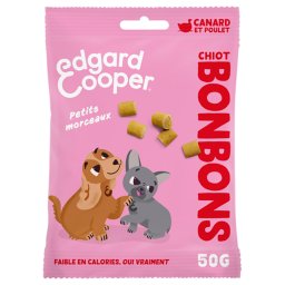 3x50g Edgard & Cooper Bonbecs Puppy Eend & Kip - Hondensnoepjes