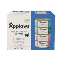 12x70g Adult Vis selectie Applaws Kattenvoer