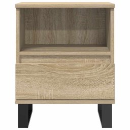 vidaXL Nachtkastje 40x35x50 cm bewerkt hout sonoma eikenkleurig