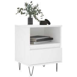 vidaXL Nachtkastje 40x35x50 cm bewerkt hout wit