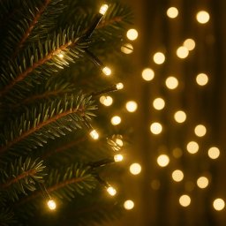 Solar kerstverlichting holly - solar feestverlichting met 100 leds - warm wit licht