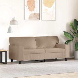 vidaXL Tweezitsbank 140 cm kunstleer cappuccinokleurig