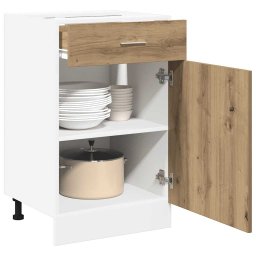 vidaXL Onderkast met lade Lyon 40x46x81,5 cm bewerkt hout artisanaal eiken
