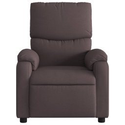 vidaXL Fauteuil verstelbaar stof donkerbruin