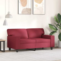vidaXL Tweezitsbank 120 cm kunstleer wijnrood