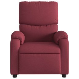 vidaXL Fauteuil verstelbaar stof wijnrood