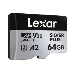 Lexar MicroSDXC Silver Plus UHS-1 64GB V30 2-pack