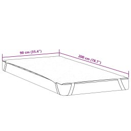 vidaXL Matrasbeschermer waterdicht 90x200 cm wit