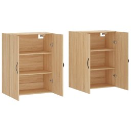 vidaXL Hangkasten 2 st bewerkt hout sonoma eikenkleurig