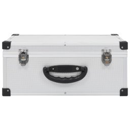 vidaXL Cd-koffer voor 60 cd's aluminium ABS zilverkleurig