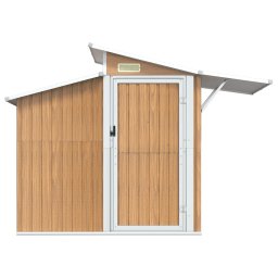 vidaXL Tuinschuur 270x130x208,5 cm gegalvaniseerd staal bruin