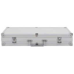 vidaXL Wapenkoffer aluminium ABS zilverkleurig