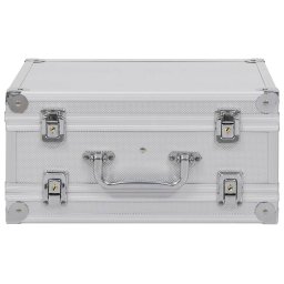 vidaXL Wapenkoffer aluminium ABS zilverkleurig