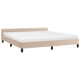 vidaXL Bedframe met hoofdeinde zonder matras Cappuccino 160x200 cm