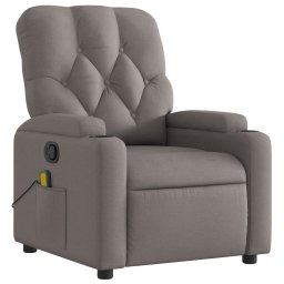 vidaXL Massagestoel verstelbaar stof taupe