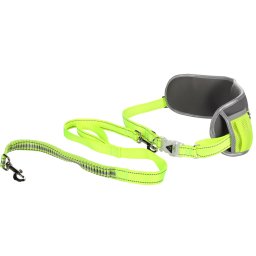 FLAMINGO joggingharnas met riem geel, heupomtrek 80-140cm hond