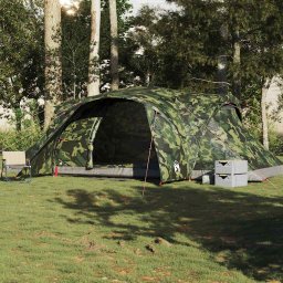 vidaXL Koepeltent 6-persoons waterdicht camouflage