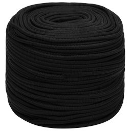 vidaXL Werktouw 6 mm 500 m polyester zwart