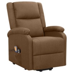 vidaXL Sta-op-massagestoel stof bruin