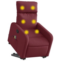 vidaXL Sta-op relaxstoel stof wijnrood