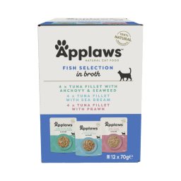12x70g Vismix (3 soorten) Applaws natvoer voor katten