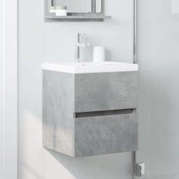 vidaXL Wastafelkast 41x38,5x45 cm spaanplaat betongrijs
