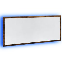 vidaXL Badkamerspiegel met LED 100x8,5x37cm bewerkt hout gerookt eiken