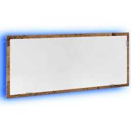 vidaXL Badkamerspiegel met LED 100x8,5x37 cm bewerkt hout oud hout