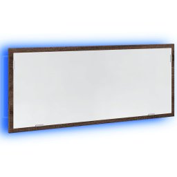 vidaXL Badkamerspiegel met LED 100x8,5x37 cm bewerkt hout bruin eiken