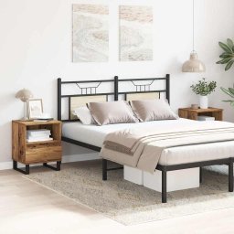 vidaXL Nachtkastjes 2 st 40x35x50 cm bewerkt hout oud houtkleurig