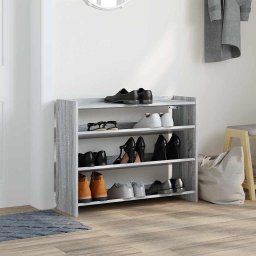 vidaXL Schoenenrek 80x25x62 cm bewerkt hout grijs sonoma eikenkleur
