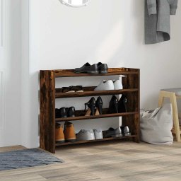 vidaXL Schoenenrek 80x25x62 cm bewerkt hout gerookt eikenkleurig