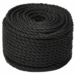 vidaXL Werktouw 10 mm 50 m polypropeen zwart