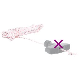 vidaXL Trekkoord startkoord wit en rood Ø3 mm 10 m nylon