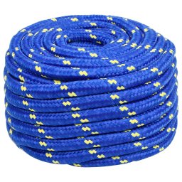 vidaXL Boottouw 20 mm 50 m polypropeen blauw