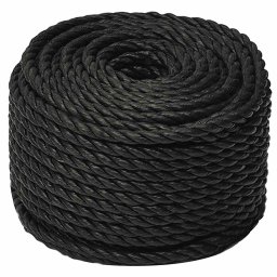 vidaXL Werktouw 10 mm 500 m polypropeen zwart