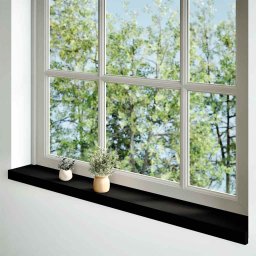 vidaXL Vensterbanken 2 st 140x15x2 cm massief eikenhout bruin-zwart