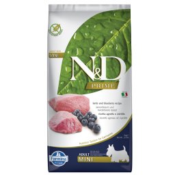 7kg Prime Graanvrije Adult Mini Lam Bosbes Farmina N&D droge honden