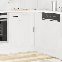 vidaXL Keuken hoekonderkast "Porto" bewerkt hout hoogglans wit