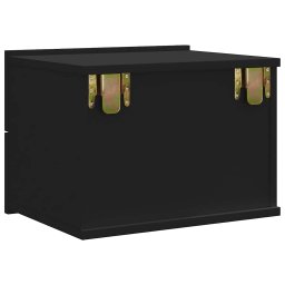 vidaXL Nachtkastje 40x30x30 cm bewerkt hout zwart