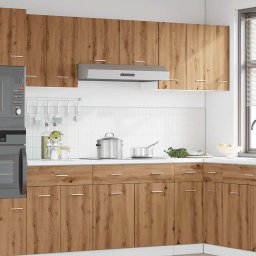 vidaXL Bovenkast Lyon 30x31x60 cm bewerkt hout artisanaal eikenkleur
