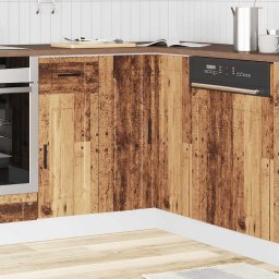 vidaXL Keuken hoekonderkast "Porto" bewerkt hout oud houtkleurig