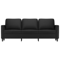 vidaXL Driezitsbank 180 cm kunstleer zwart