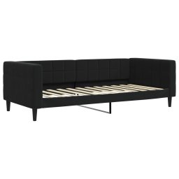 vidaXL Slaapbank met matras 90x200 cm fluweel zwart