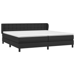 vidaXL Boxspring met matras kunstleer zwart 200x200 cm