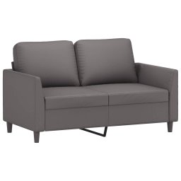 vidaXL 2-delige Loungeset met kussens kunstleer grijs